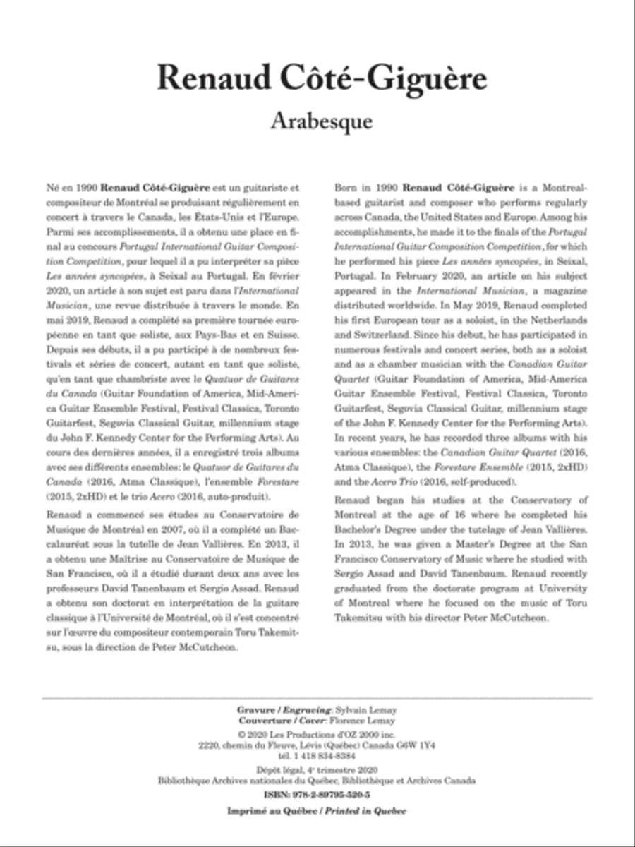 Arabesque Arabesque Guitar Ensemble scores gallery preview page 2