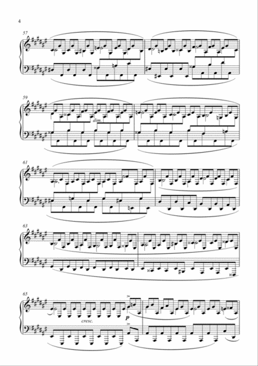 Brahms - Ballade in B major Op.10 NO.4 Piano Solo scores gallery preview page 5
