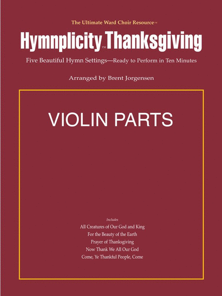 Hymnplicity Thanksgiving - Violin Parts