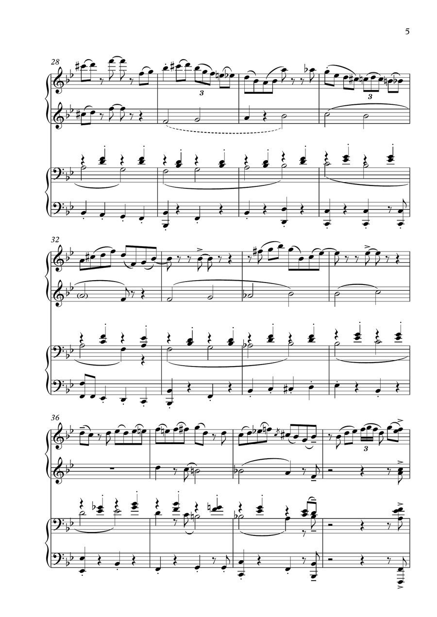 When the Saints Go Marching In (Piano Duet - Four Hands) Piano Duet scores gallery preview page 5