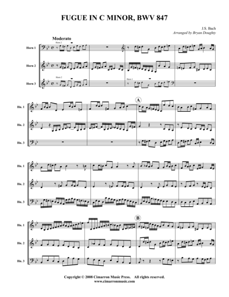 Fugue in C Minor, BWV 847