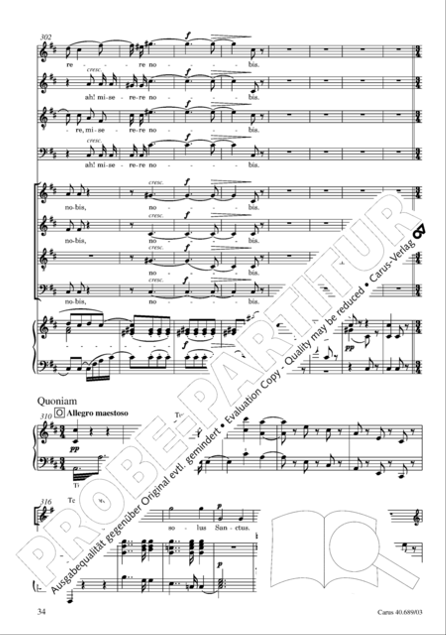 Missa solemnis Missa solemnis 4-Part scores gallery preview page 35