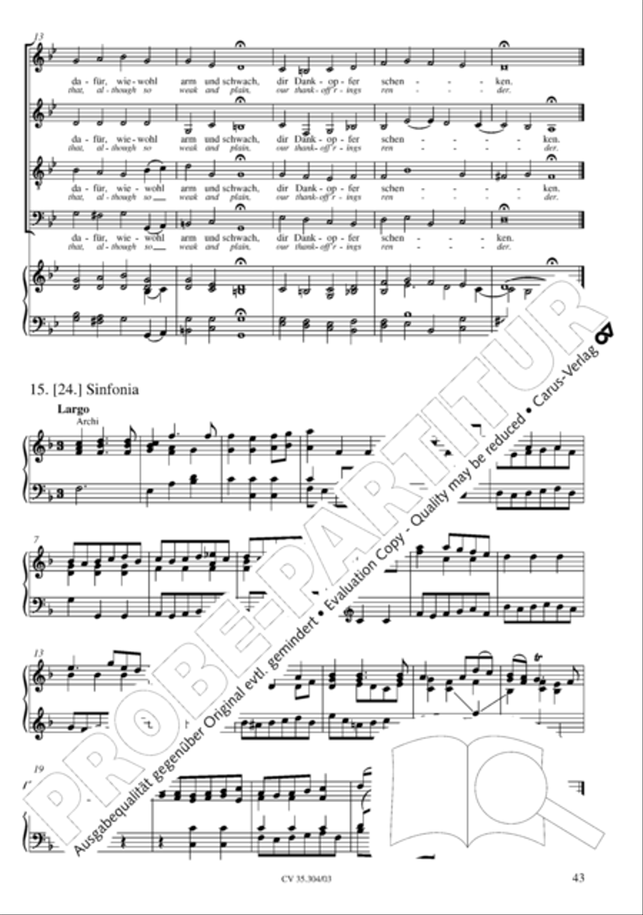 St. Mark Passion (Markus-Passion) 4-Part scores gallery preview page 44