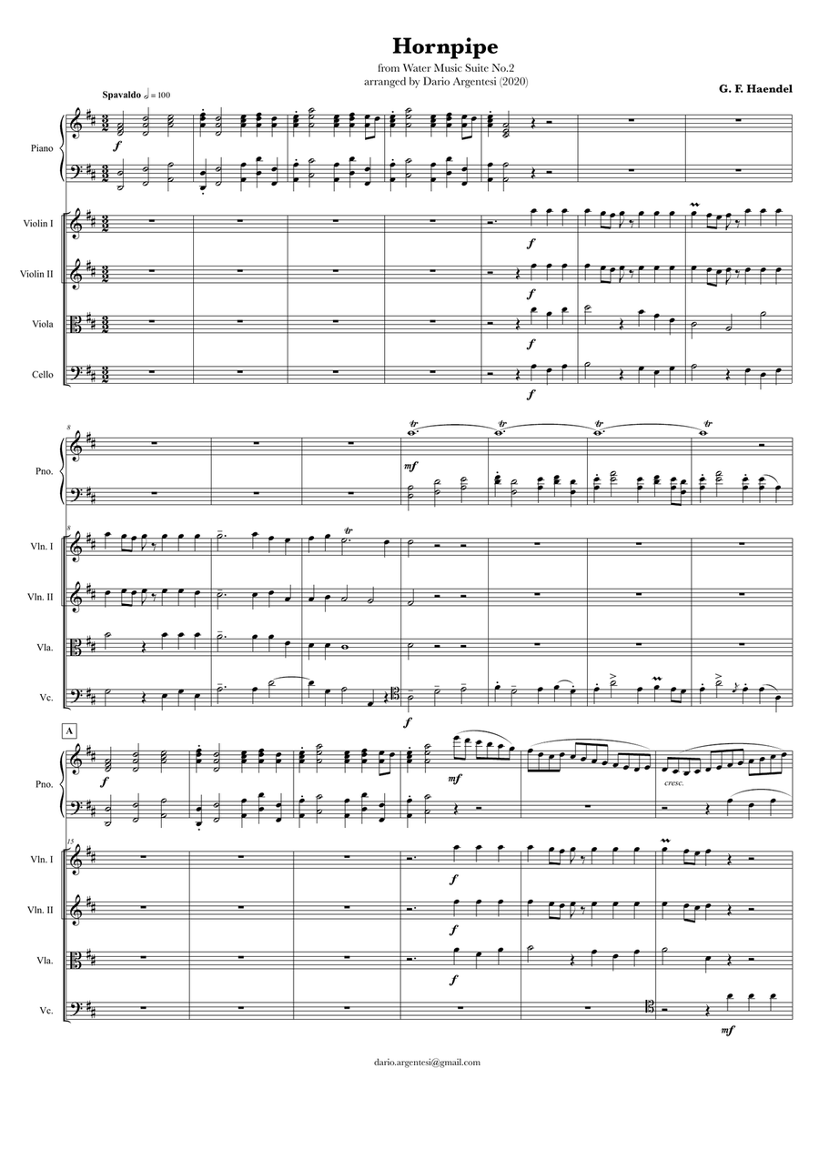 Hornpipe Piano Quintet scores gallery preview page 1