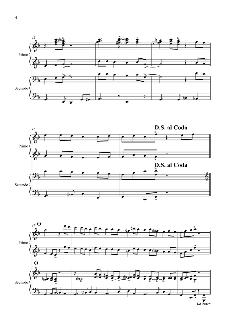 Let It Snow! Let It Snow! Let It Snow! Easy Piano scores gallery preview page 4