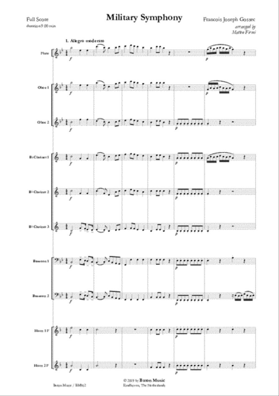 Military Symphony Clarinet scores gallery preview page 2
