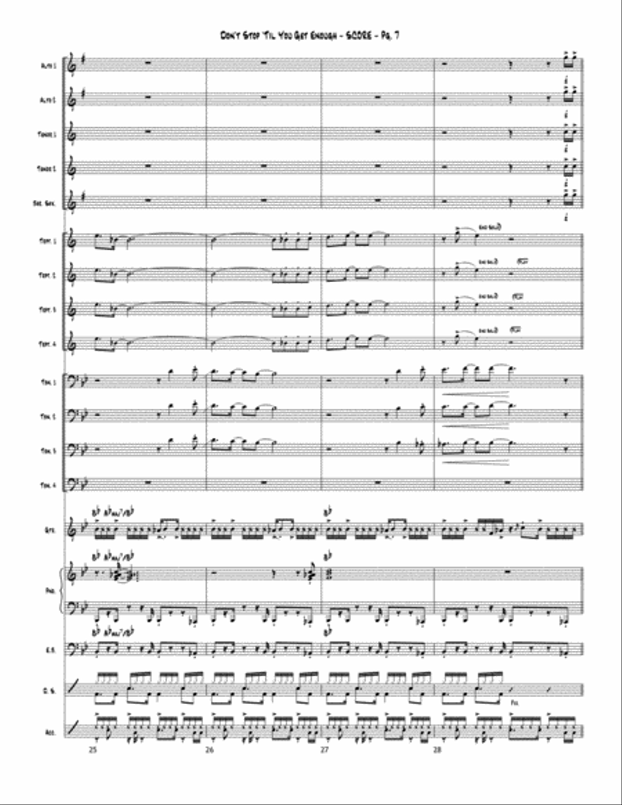 Don't Stop 'Till You Get Enough Jazz Ensemble scores gallery preview page 8