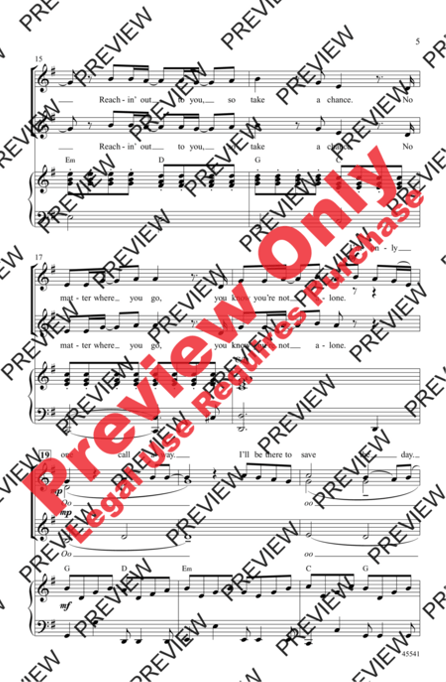 One Call Away Women's Choir scores gallery preview page 4