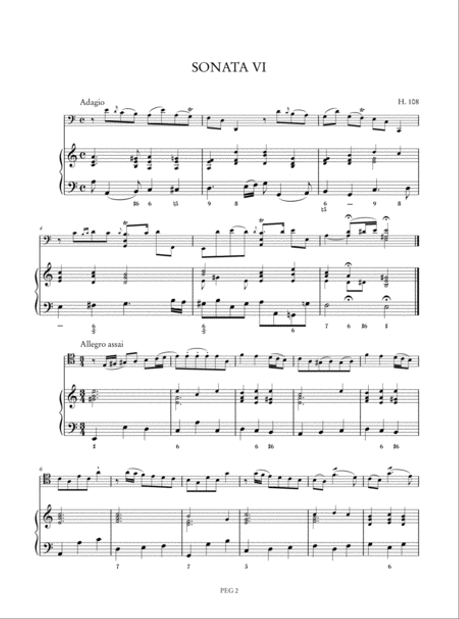 6 Sonatas Op. 5 (H. 103-108) for Violoncello and Basso Continuo - Vol. 2: Sonatas IV-VI Cello scores gallery preview page 4