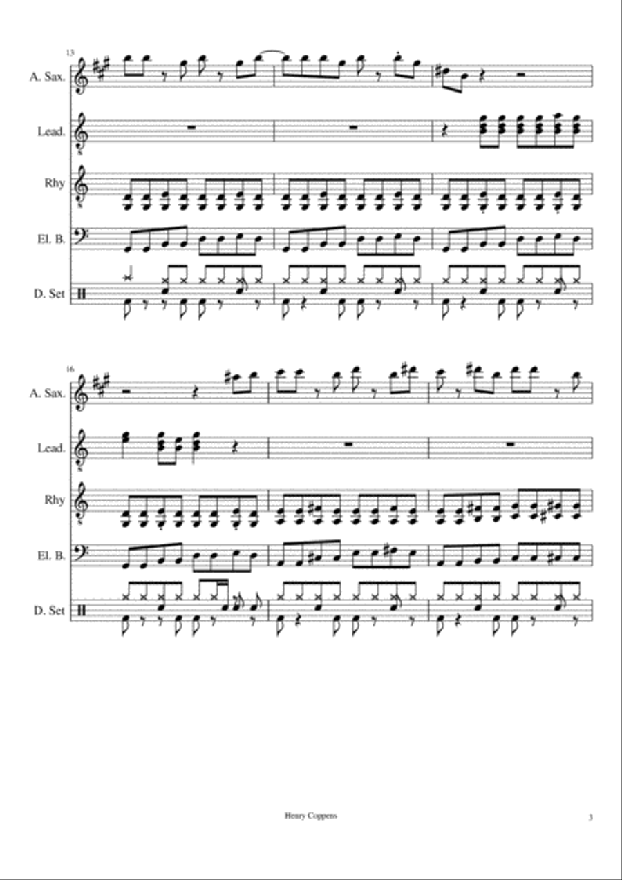 Pump The Boogie Small Ensemble scores gallery preview page 3