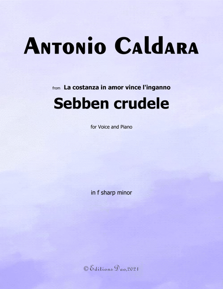 Sebben crudele,by Caldara,in f sharp minor image number null