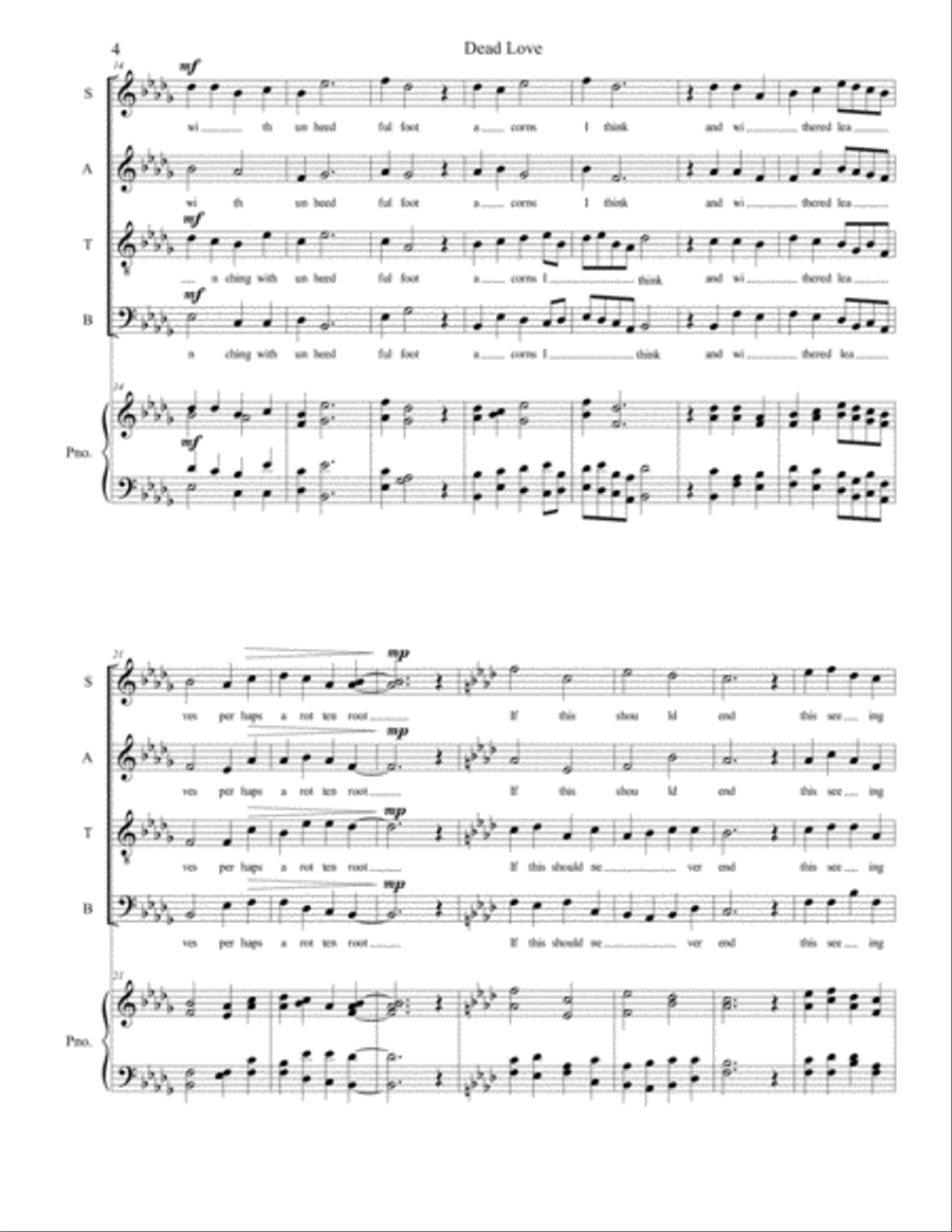 Dead Love 4-Part scores gallery preview page 4