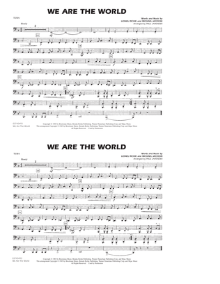 Book cover for We Are The World - Tuba