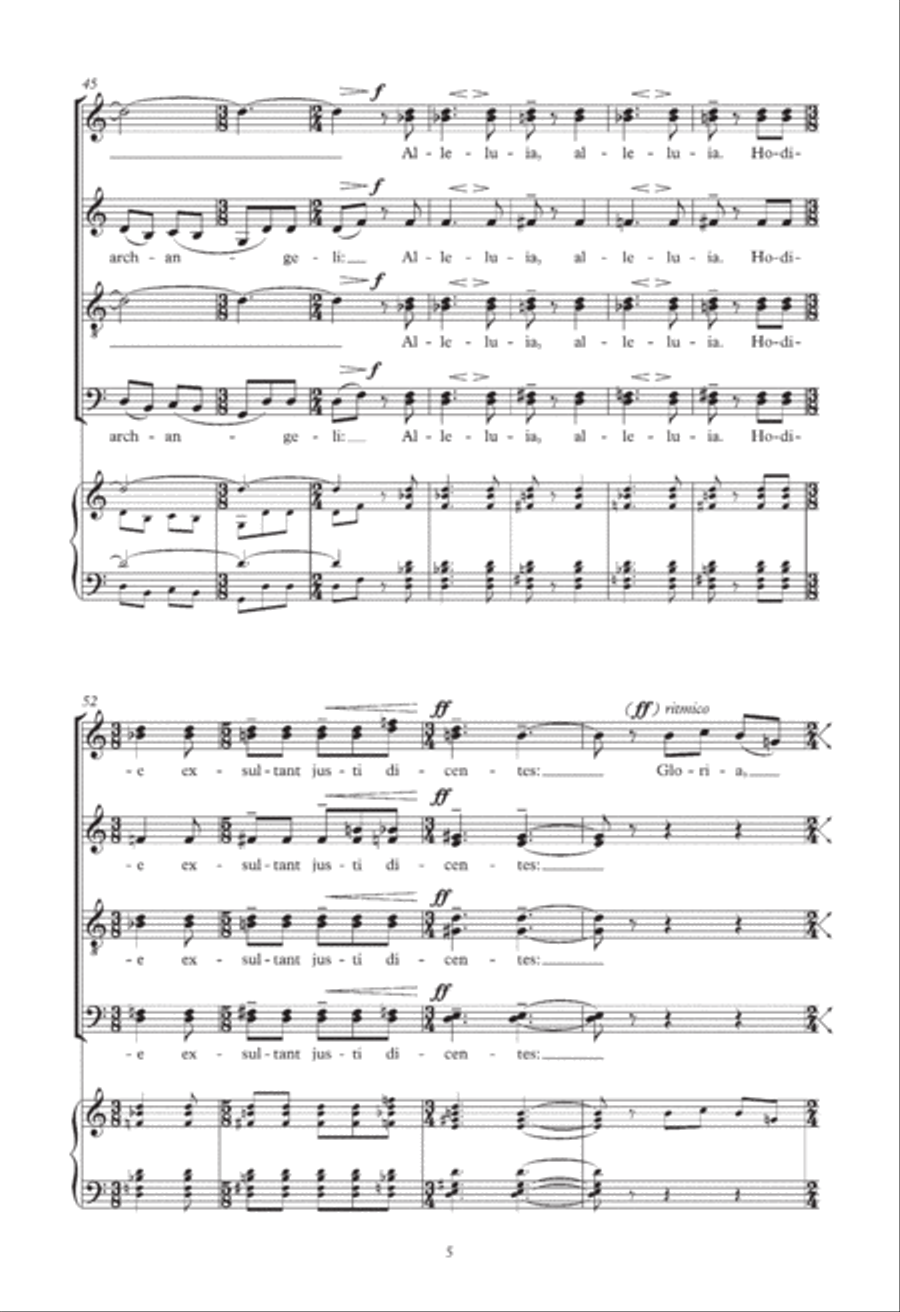 Hodie Christus Natus Est 4-Part scores gallery preview page 5