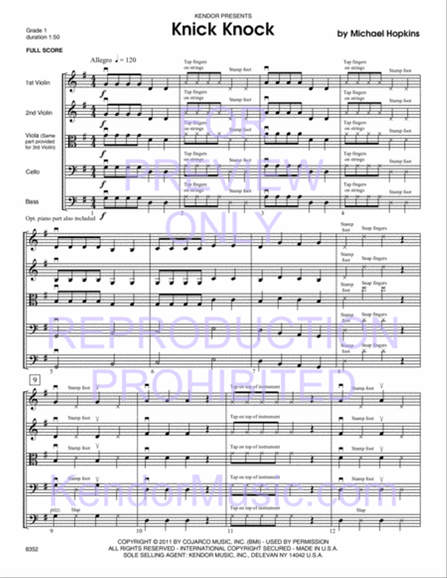 Knick Knock String Orchestra scores gallery preview page 2