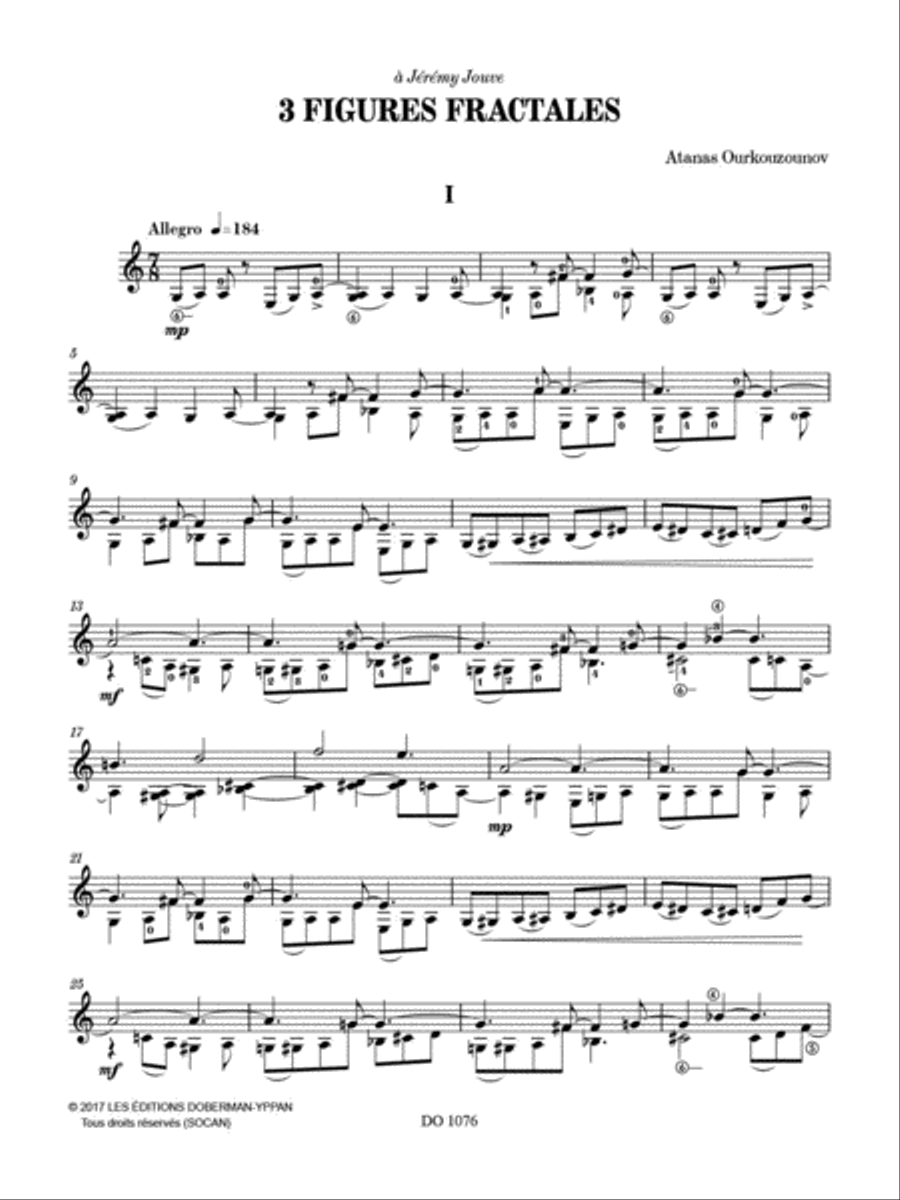 3 Figures fractales Classical Guitar scores gallery preview page 2