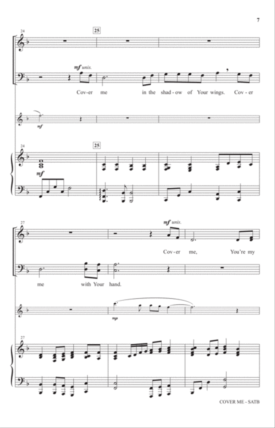 Cover Me Cover Me 4-Part scores gallery preview page 5