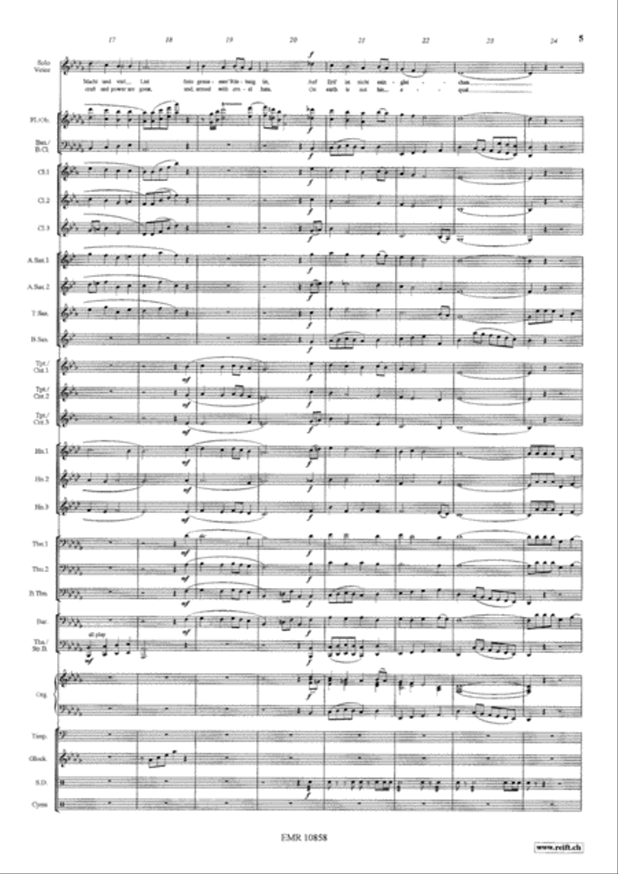 Ein'feste Burg ist (A Mighty Fortress) (Solo Voice) Concert Band scores gallery preview page 5