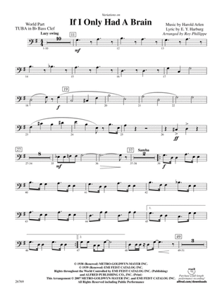 Variations on If I Only Had a Brain (from The Wizard of Oz): (wp) B-flat Tuba B.C.