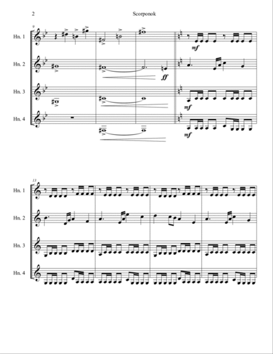 Scorponok Brass Quartet scores gallery preview page 3