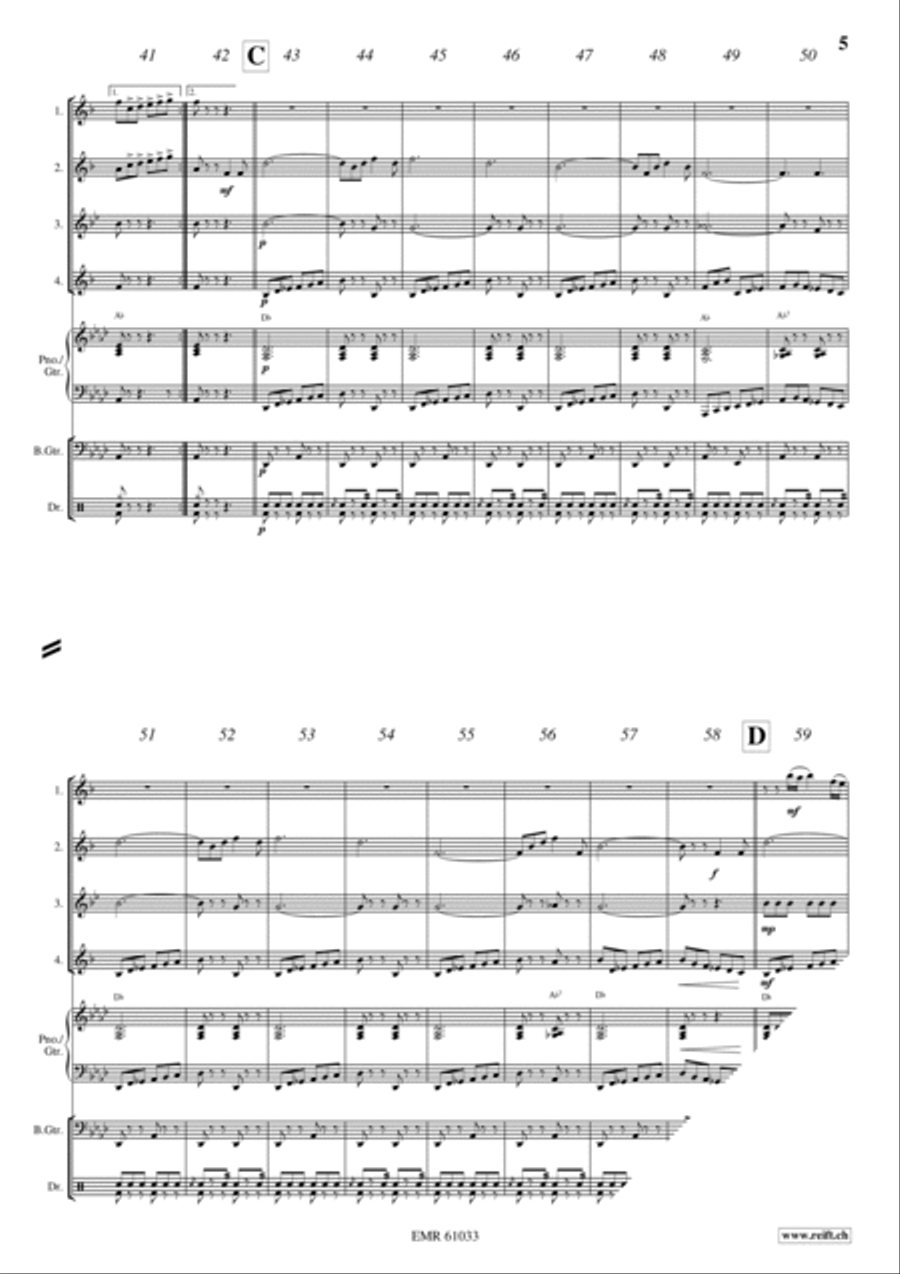 Semper Fidelis Semper Fidelis Saxophone Quartet scores gallery preview page 5