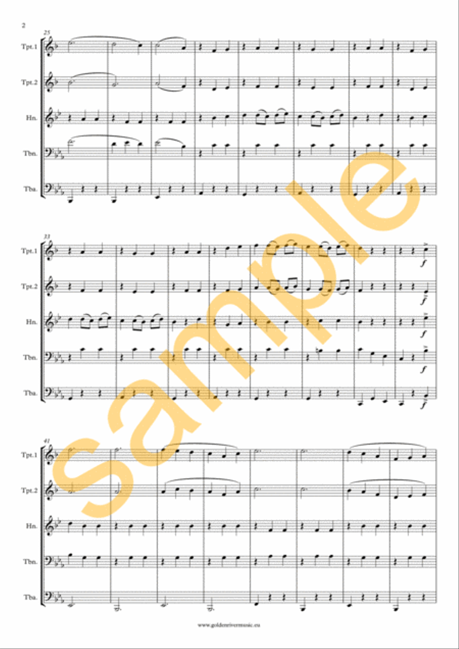 Second Waltz from Jazz Suite No. 2 Brass Quintet scores gallery preview page 3