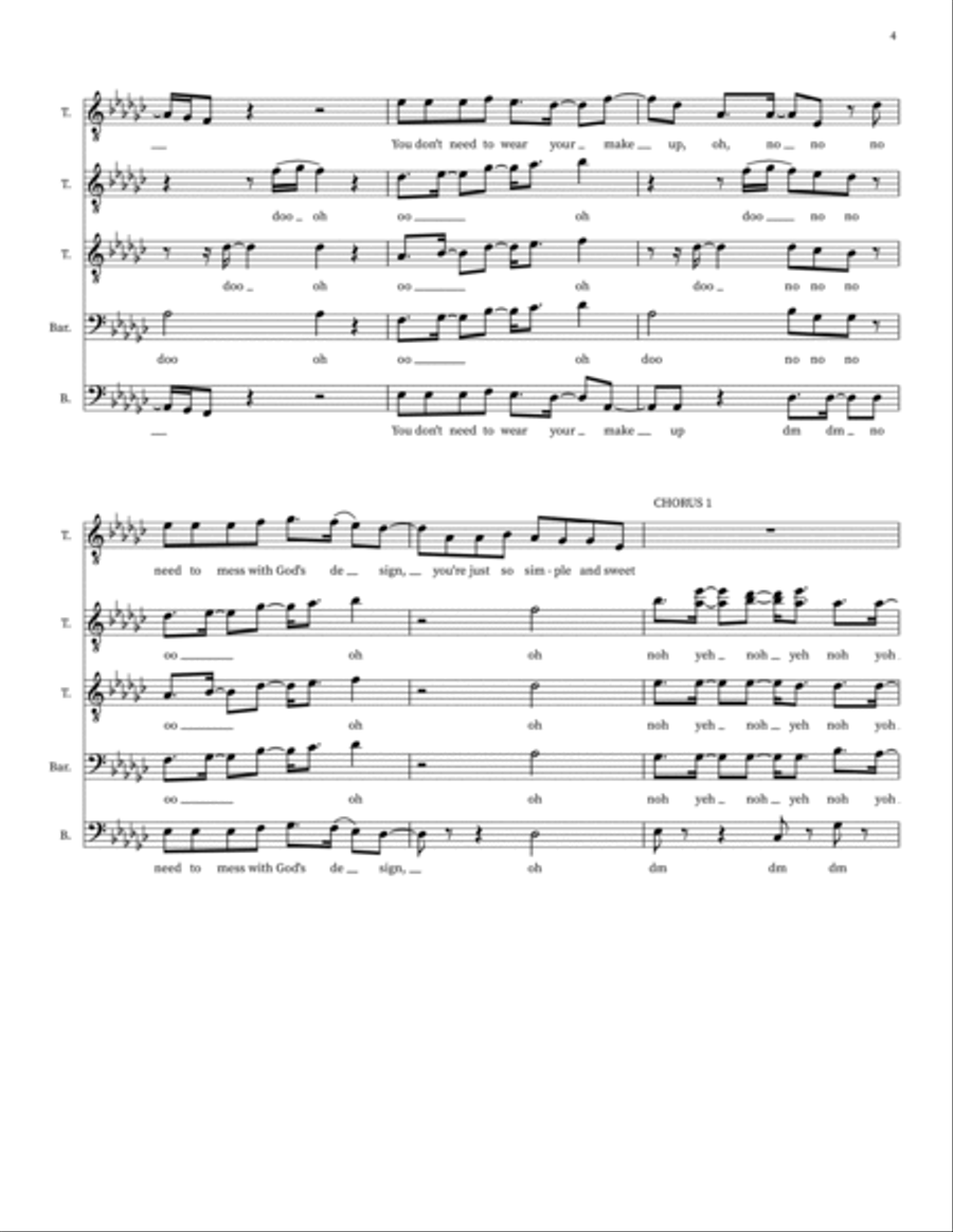 Simple And Sweet Choir scores gallery preview page 4