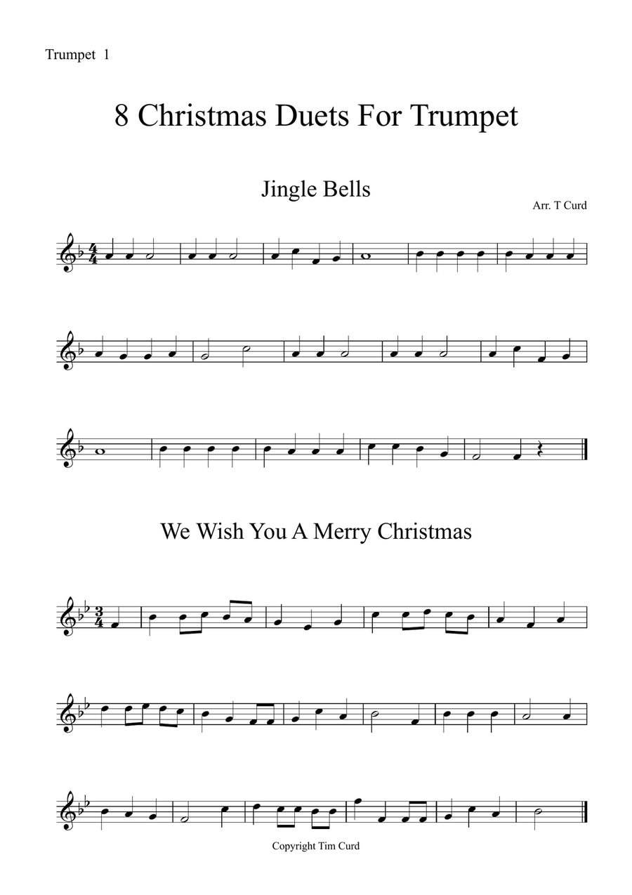 8 Christmas Duets For Trumpet Trumpet Duet scores gallery preview page 5
