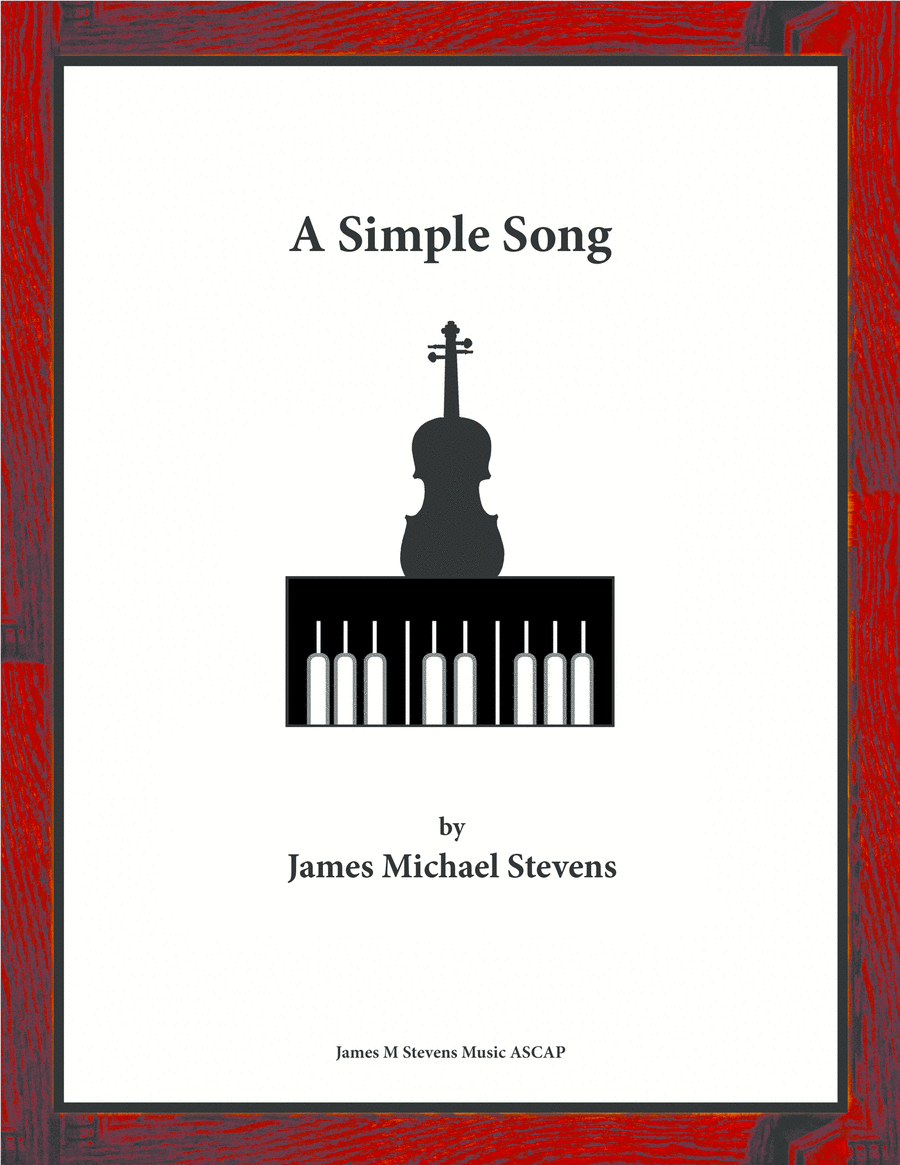 A Simple Song - Violin & Piano Violin Solo scores gallery preview page 1