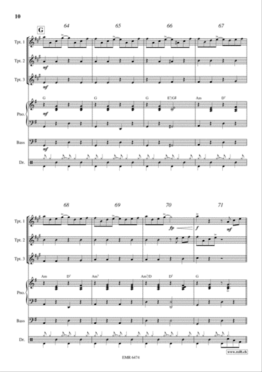 Tico Tico Trumpet Trio scores gallery preview page 10