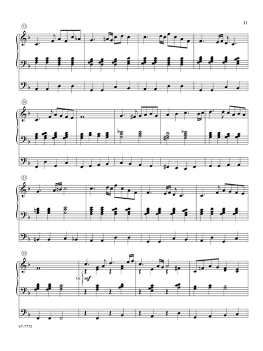 Five Preludes of Praise, Set 10 Organ scores gallery preview page 5