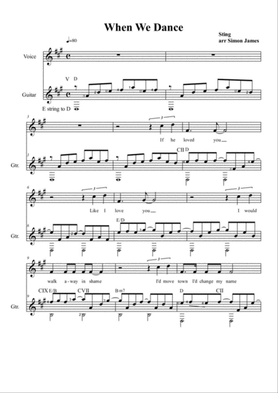 When We Dance Guitar scores gallery preview page 4