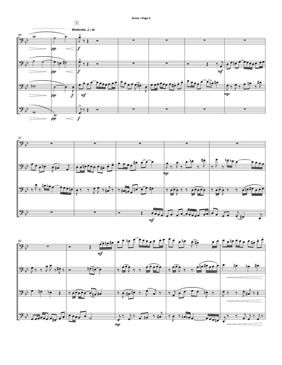 March Fantasy Brass Quartet scores gallery preview page 5