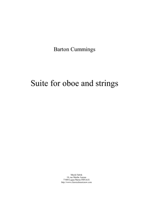 Suite for oboe and strings, score only - Score Only