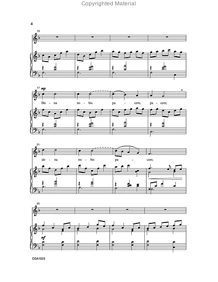 Dona Nobis Pacem - Choral Score image number null