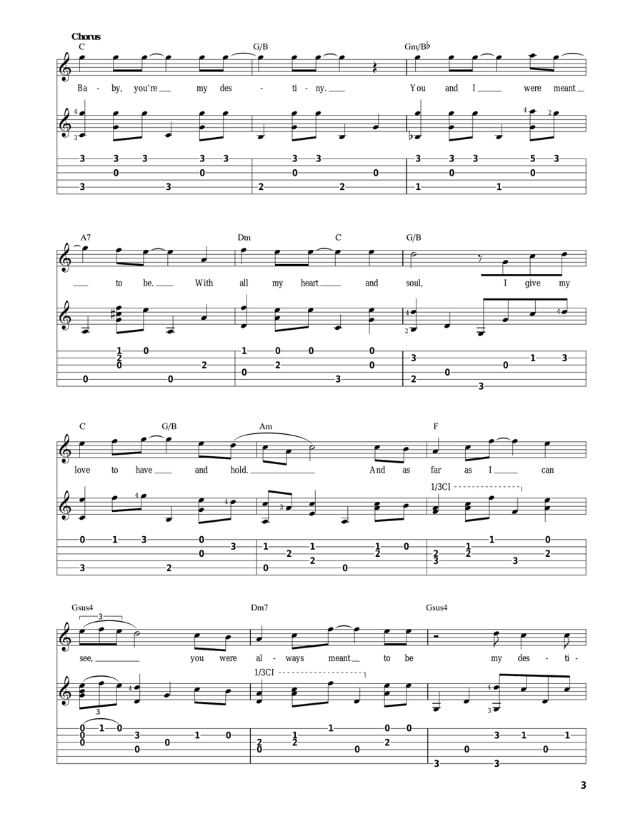 Destiny Acoustic Guitar scores gallery preview page 3