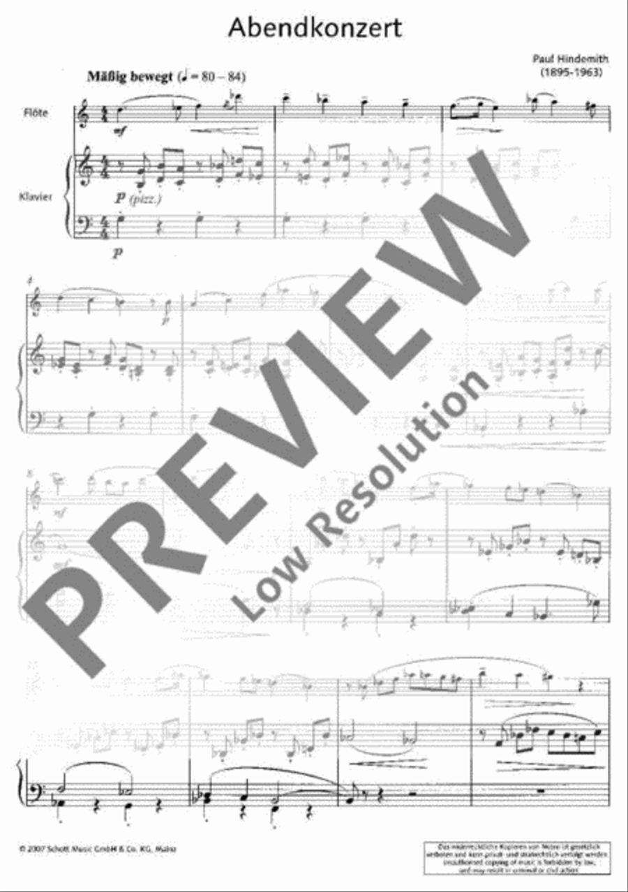 Evening Concert Flute Solo scores gallery preview page 8