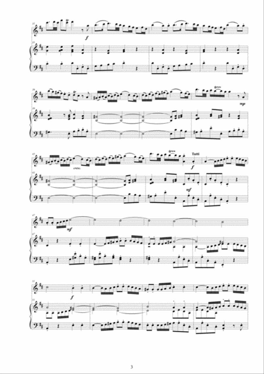 Vivaldi - Violin Concerto No.11 in D major RV 210 Op.8 for Violin and Piano Violin Solo scores gallery preview page 3