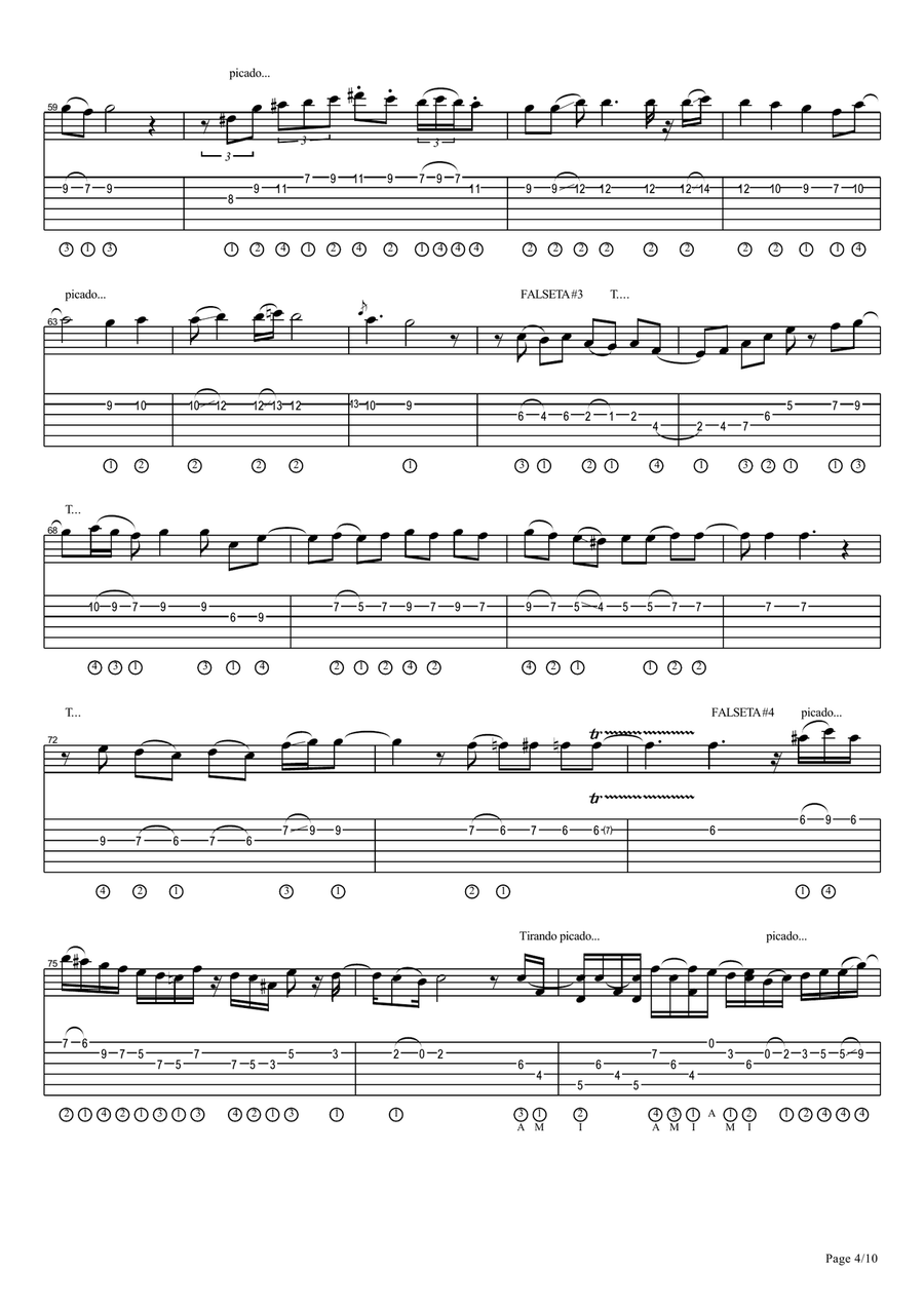 Vicente Amigo - Paseo de Gracia - 7 - Paseo de Gracia Acoustic Guitar scores gallery preview page 4