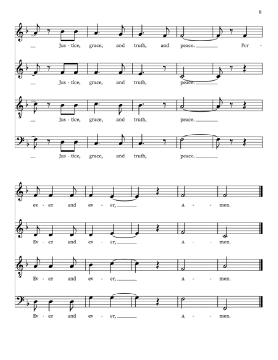 The Lord Hath Brought Again Zion 4-Part scores gallery preview page 6
