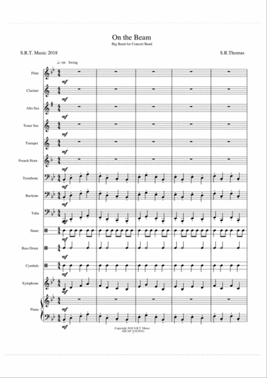 On the Beam Concert Band scores gallery preview page 1