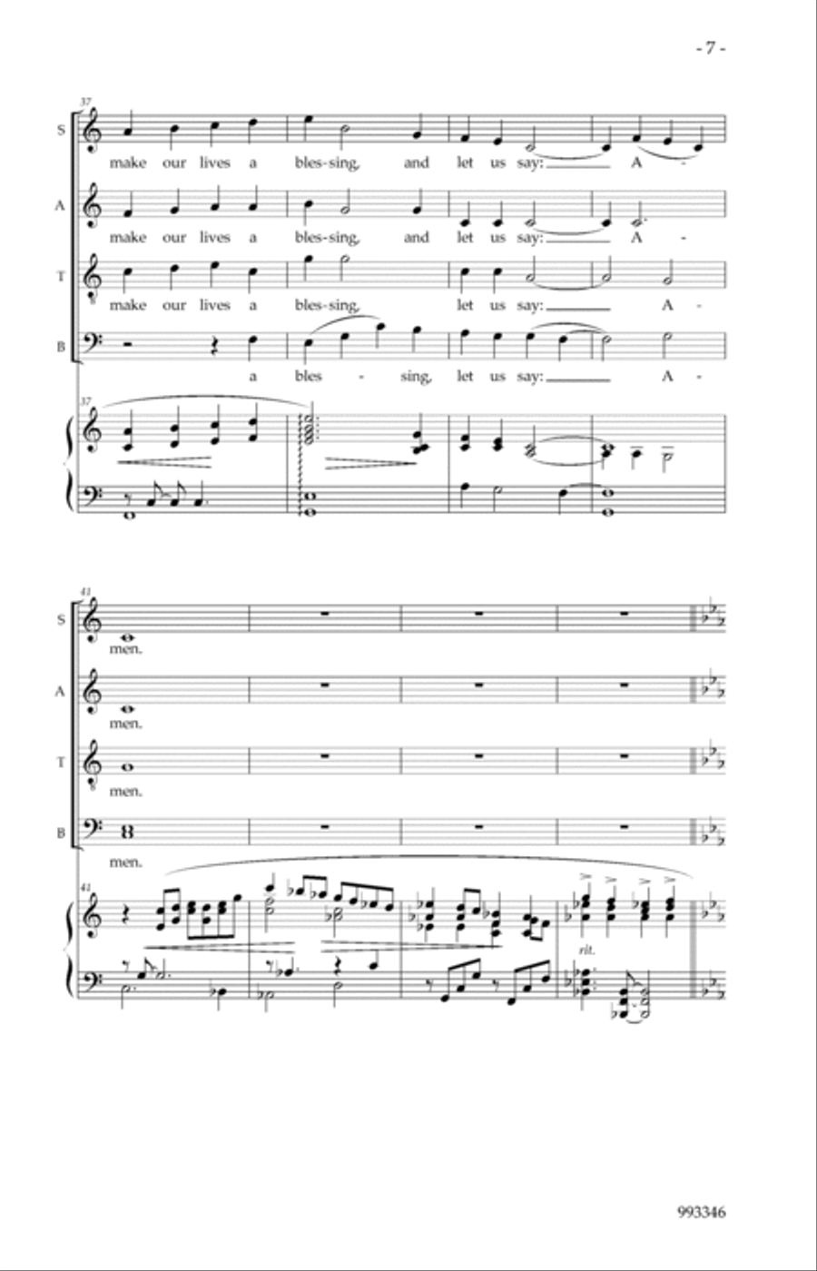 Mi Shebeirach 4-Part scores gallery preview page 5