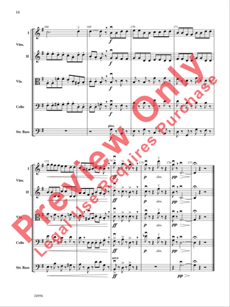 Allegretto Grazioso (from Symphony No. 8) String Orchestra scores gallery preview page 17