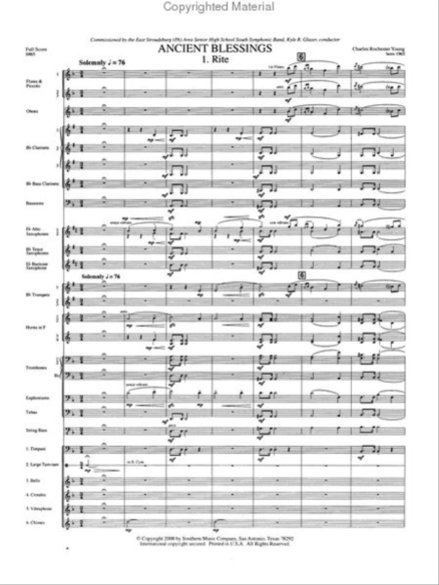 Ancient Blessings Concert Band scores gallery preview page 2