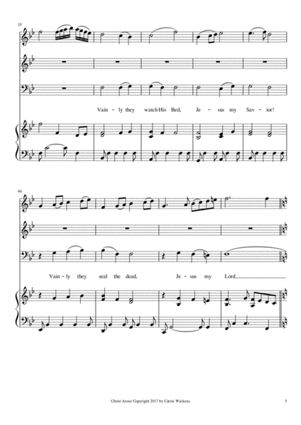 Christ Arose SATB by Robert Lowry 4-Part - Digital Sheet Music