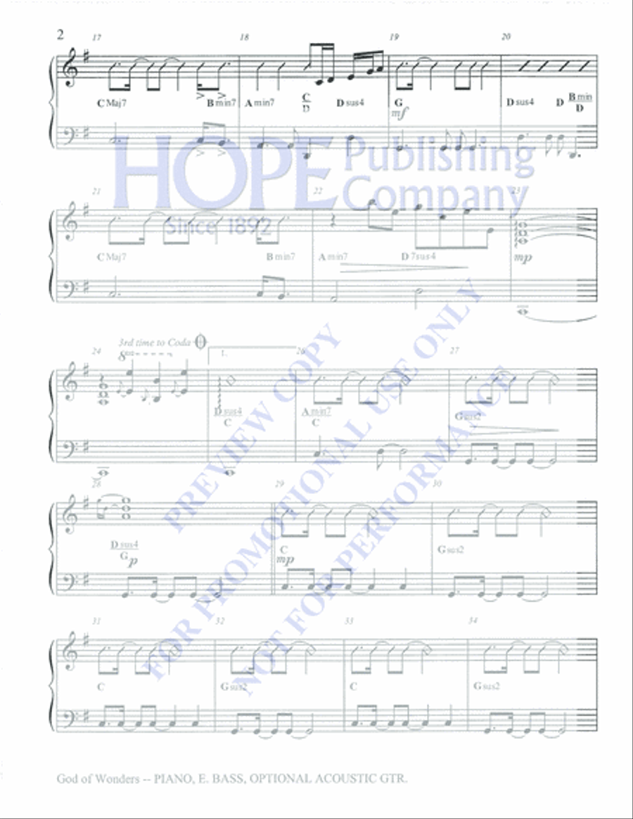 God of Wonders God of Wonders Choir scores gallery preview page 9
