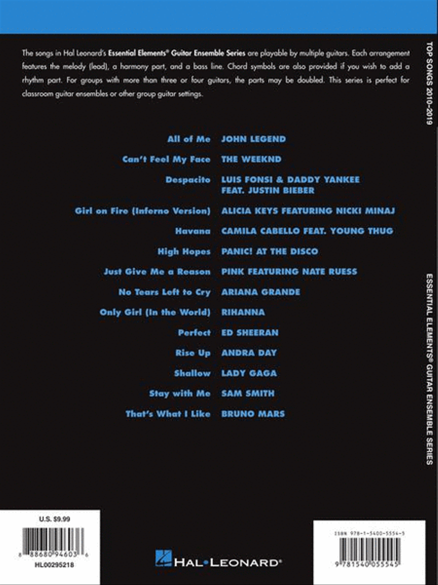 Top Songs 2010-2019 Top Songs 2010-2019 Guitar Ensemble scores gallery preview page 6