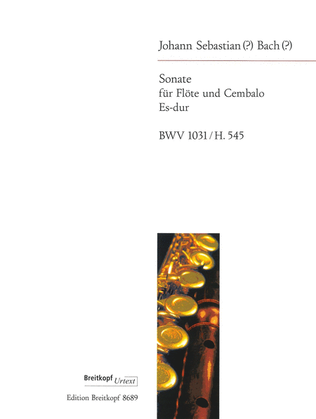 Book cover for Sonata in E flat major BWV 1031 / H. 545
