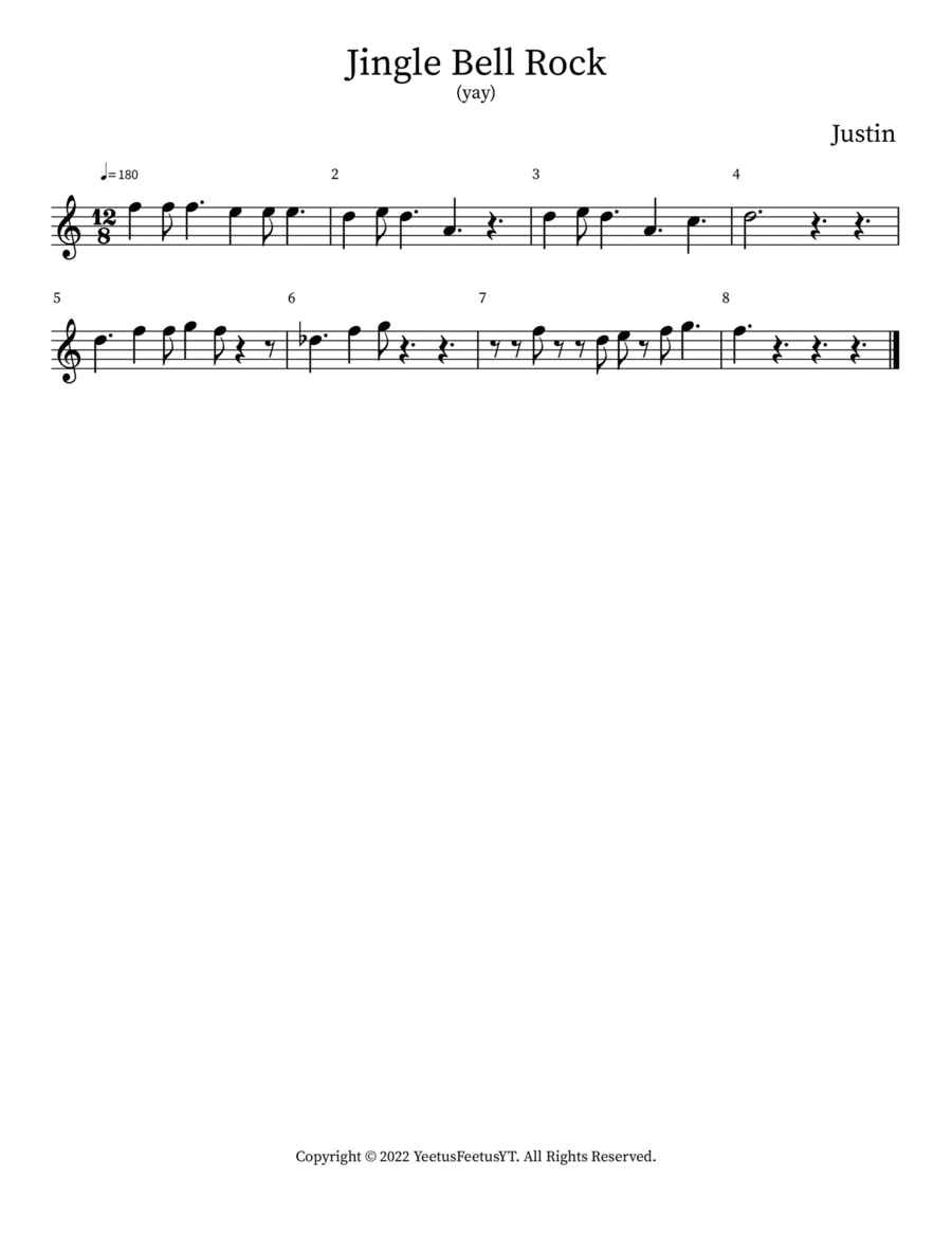 Jingle Bell Rock Piano Solo scores gallery preview page 1