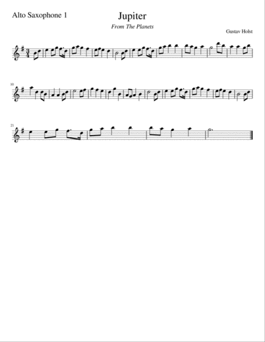Jupiter: The Bringer Of Jollity Woodwind Quintet scores gallery preview page 3